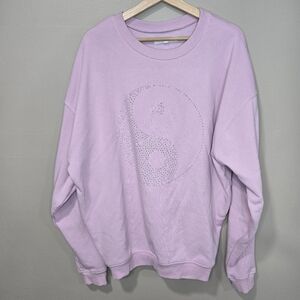 Grayson Threads Black Label Juniors' Embellished Yin and Yang Sweatshirt